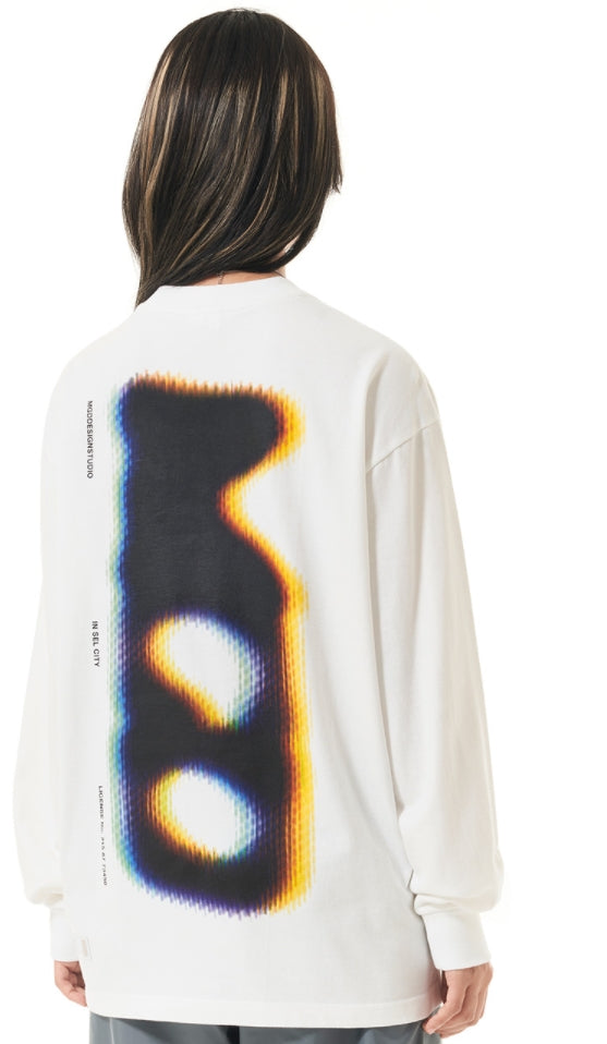 mahagrid (マハグリッド)   MULTI DOT LS TEE [WHITE]