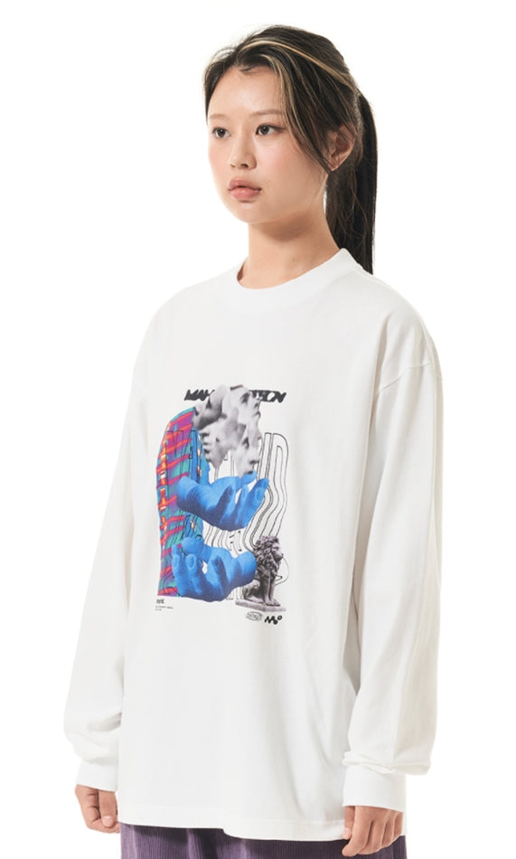 mahagrid (マハグリッド)   BIG BROTHER LS TEE [WHITE]