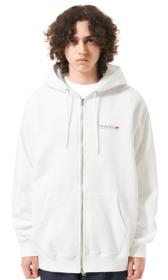 mahagrid (マハグリッド) GARAGE LOGO ZIPUP HOODIE [WHITE]