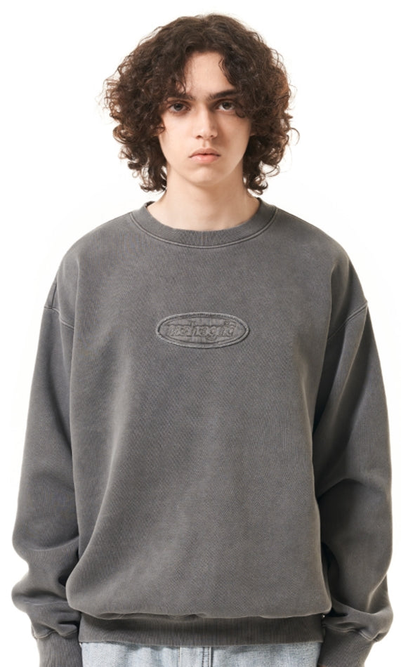 mahagrid (マハグリッド) OVERDYED SWEATSHIRT [CHARCOAL]