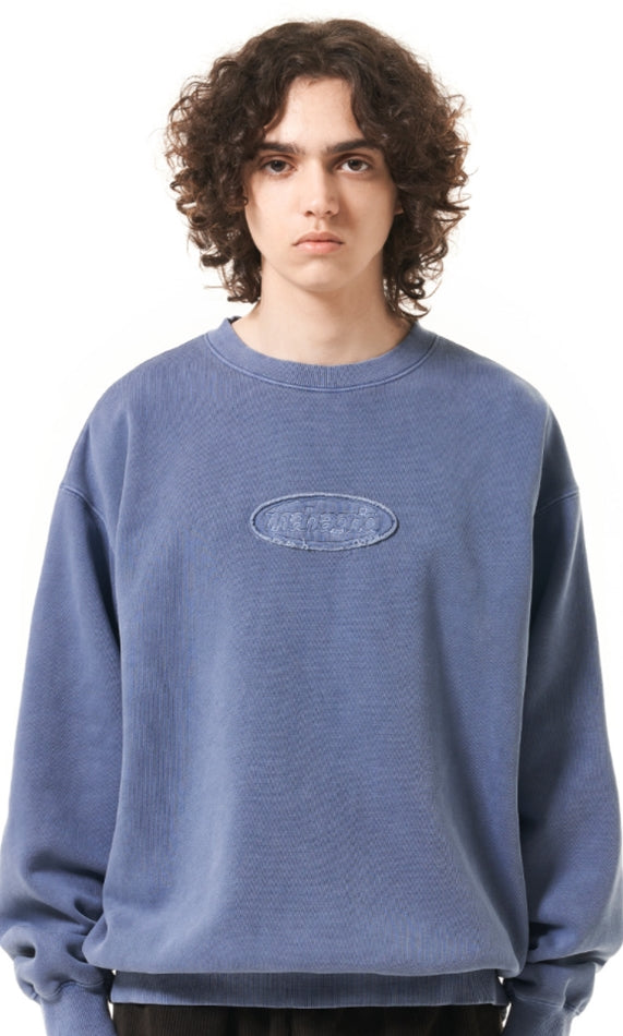 mahagrid (マハグリッド)  OVERDYED SWEATSHIRT [NAVY]