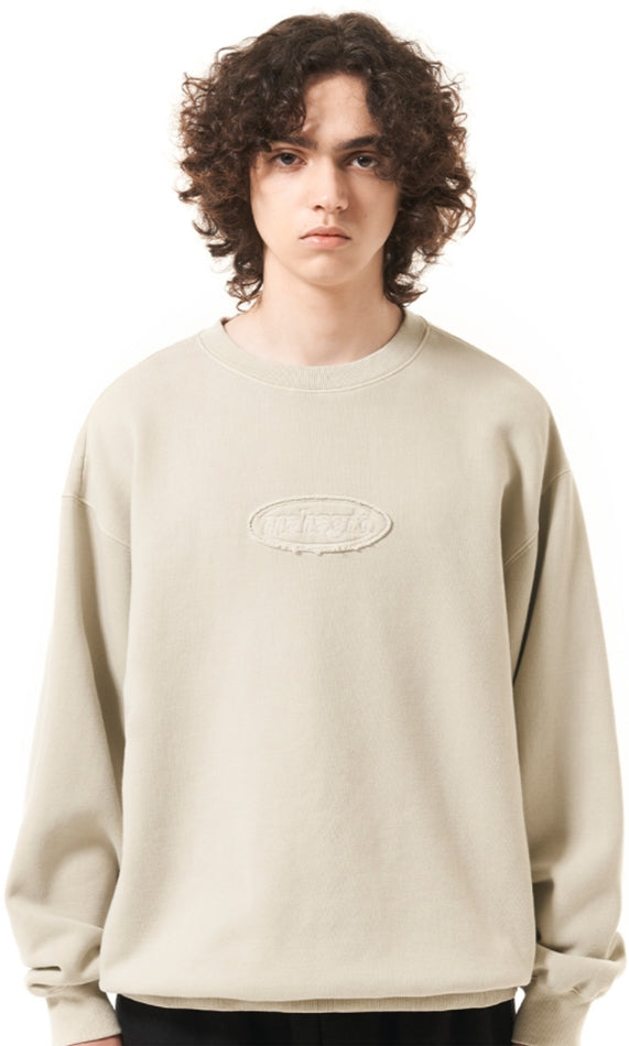 mahagrid (マハグリッド)  OVERDYED SWEATSHIRT [BEIGE]
