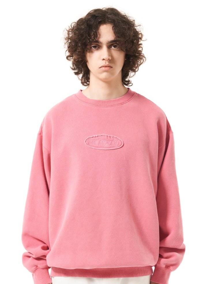 mahagrid (マハグリッド)  OVERDYED SWEATSHIRT [PINK]