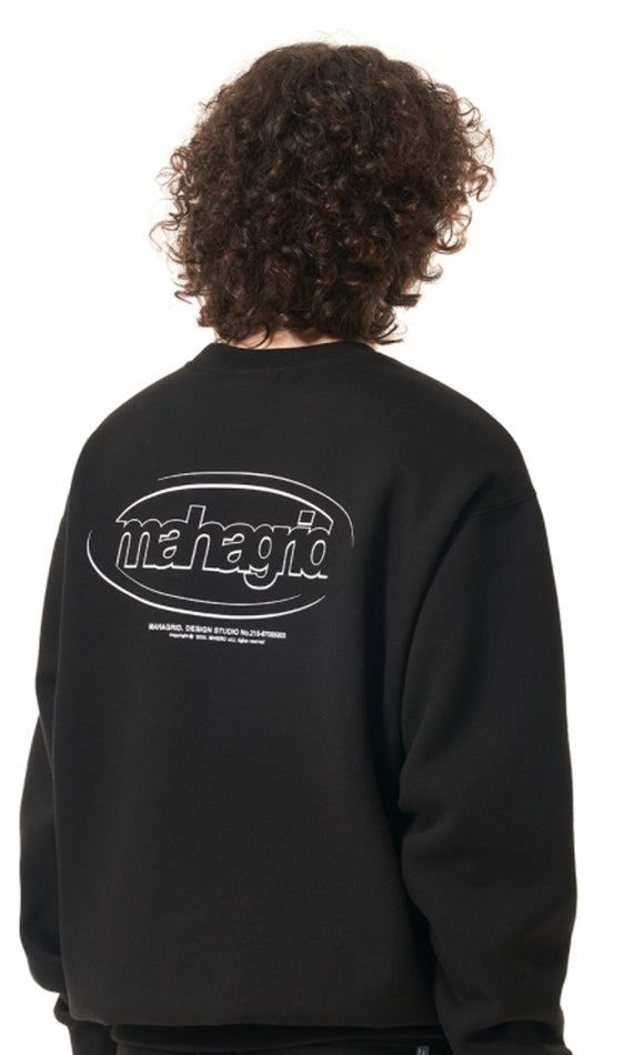 mahagrid (マハグリッド)  OVAL LOGO SWEATSHIRT [BLACK]
