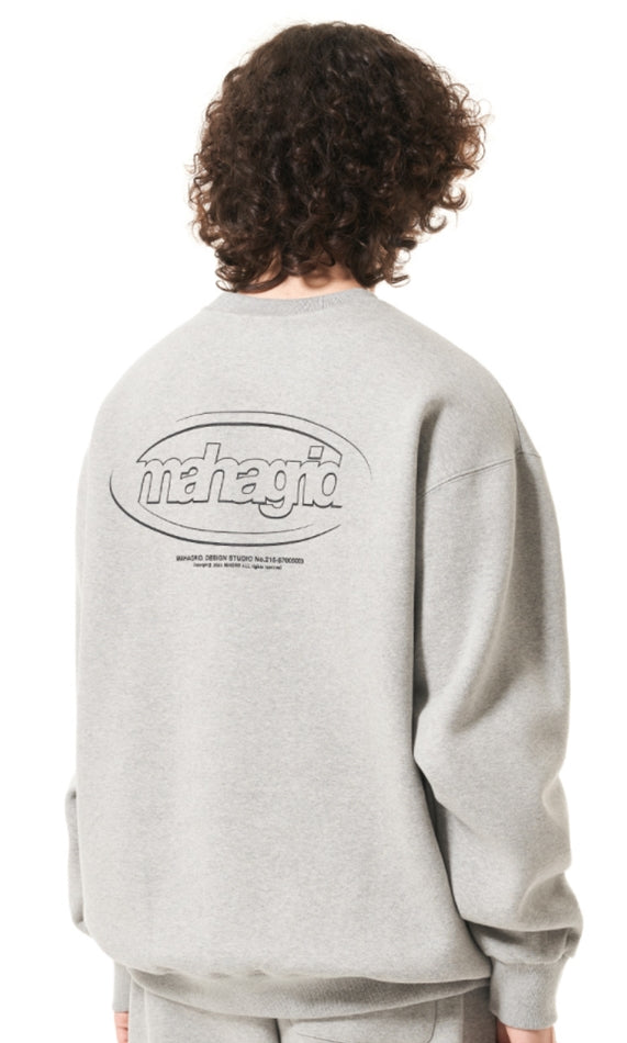 mahagrid (マハグリッド)  OVAL LOGO SWEATSHIRT [GREY]