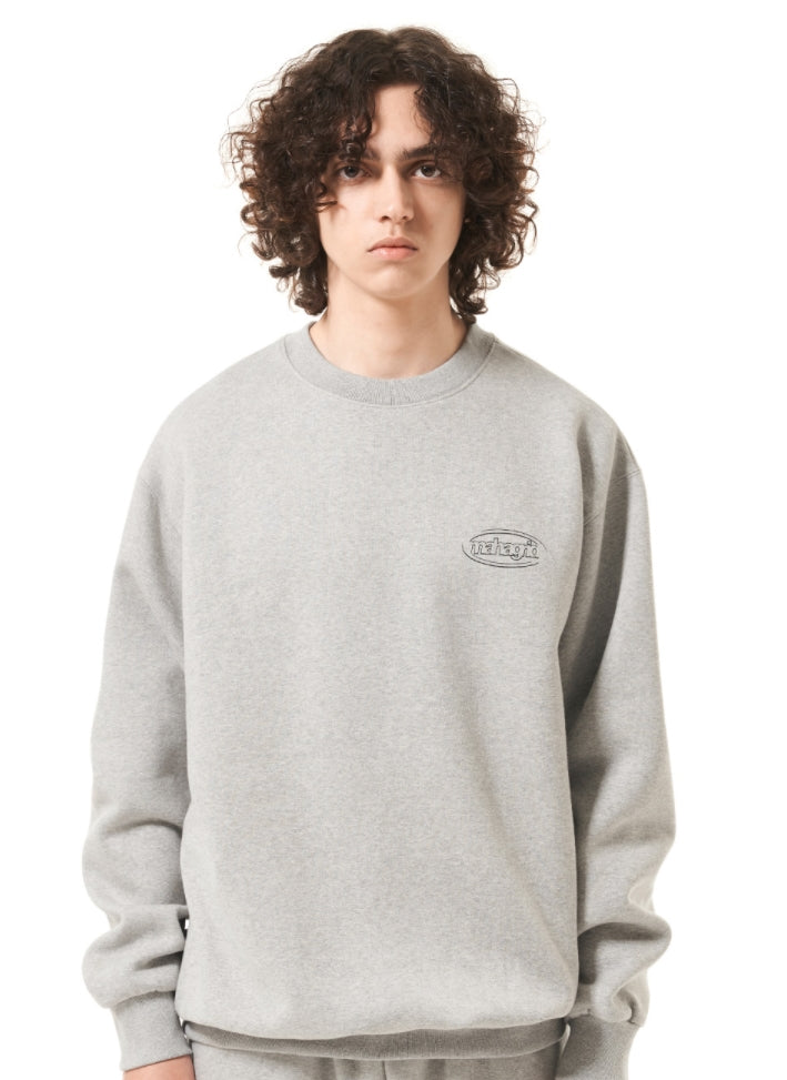 mahagrid (マハグリッド)  OVAL LOGO SWEATSHIRT [GREY]
