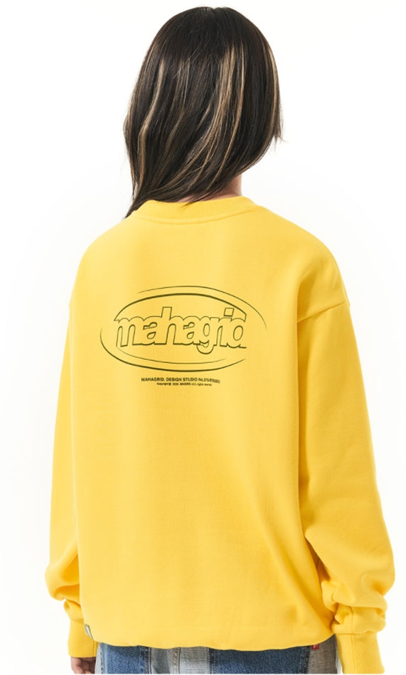 mahagrid (マハグリッド)  OVAL LOGO SWEATSHIRT [YELLOW]