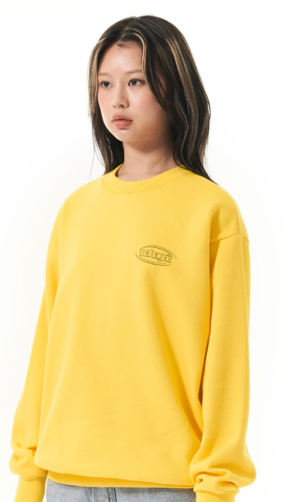 mahagrid (マハグリッド)  OVAL LOGO SWEATSHIRT [YELLOW]