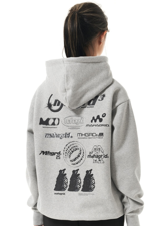 mahagrid (マハグリッド) LOGO ARCHIVE HOODIE [GREY]
