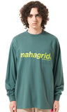 mahagrid (マハグリッド)  LOGO POCKET LS TEE [GREEN]