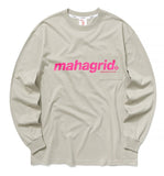 mahagrid (マハグリッド)  LOGO POCKET LS TEE [BEIGE]