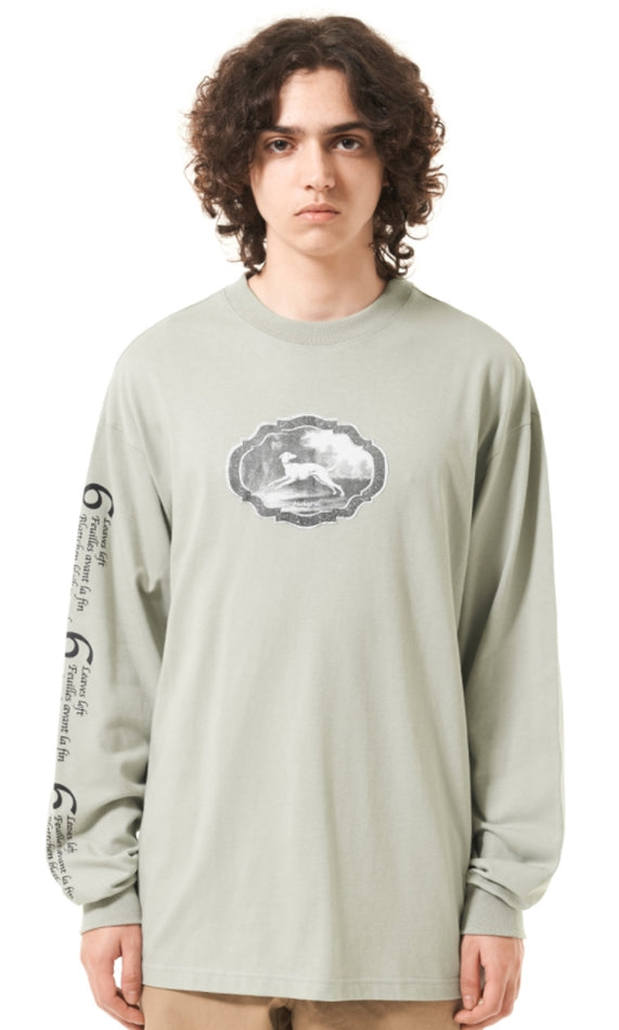 mahagrid (マハグリッド)  HUNTING DOG LS TEE [SAGE]