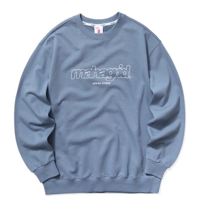 mahagrid (マハグリッド)   MARU LOGO SWEATSHIRT [BLUE]