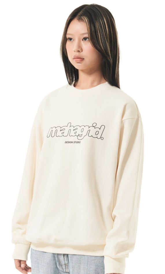 mahagrid (マハグリッド)  MARU LOGO SWEATSHIRT [IVORY]