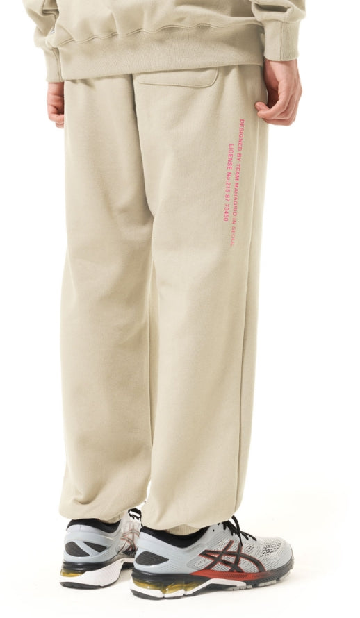 mahagrid (マハグリッド) DOT LOGO SWEATPANTS [BEIGE]