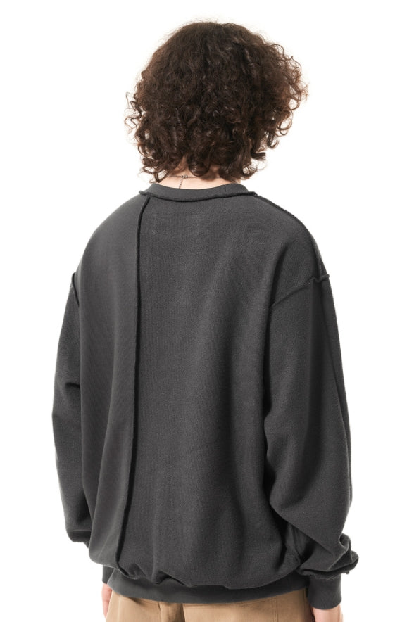 mahagrid (マハグリッド)  BLOCK REVERSIBLE SWEATSHIRT [CHARCOAL]