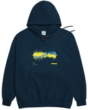 アクメドラビ(acme' de la vie) SOUND PATTERN HOODIE TURQUOISE