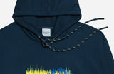 アクメドラビ(acme' de la vie) SOUND PATTERN HOODIE TURQUOISE