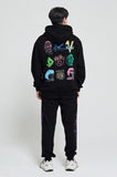 アクメドラビ(acme' de la vie) ADLV NINE CHARACTER HOODIE BLACK