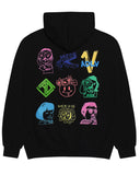 アクメドラビ(acme' de la vie) ADLV NINE CHARACTER HOODIE BLACK