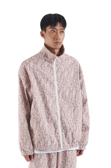 NOMANUAL(ノーマニュアル) PAISLEY TRACK TOP - RED