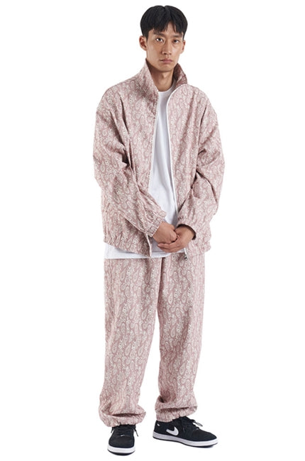 NOMANUAL(ノーマニュアル) PAISLEY TRACK PANTS - RED