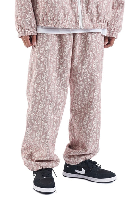NOMANUAL(ノーマニュアル) PAISLEY TRACK PANTS - RED