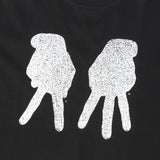 NOMANUAL(ノーマニュアル) NM FINGER LONG SLEEVE TEE - BLACK