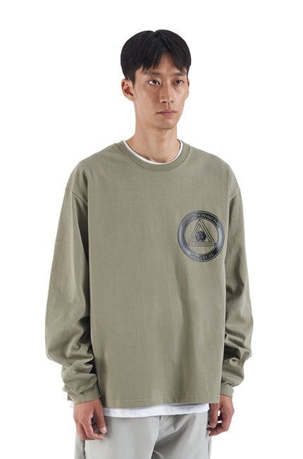 NOMANUAL(ノーマニュアル) IDT LONG SLEEVE TEE - LIGHT KHAKI