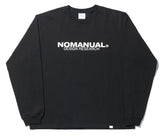 NOMANUAL(ノーマニュアル) D.R LOGO LONG SLEEVE TEE - BLACK