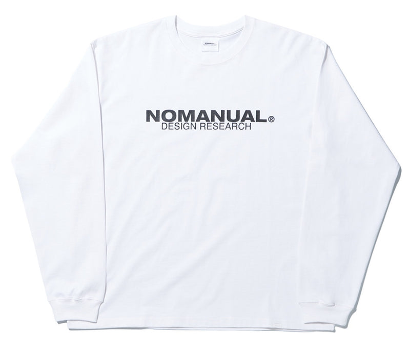 NOMANUAL(ノーマニュアル) D.R LOGO LONG SLEEVE TEE - WHITE