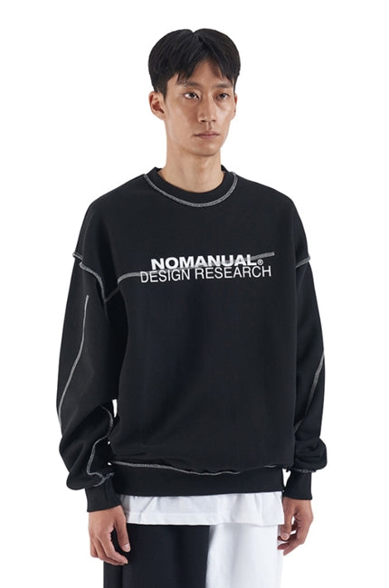 NOMANUAL(ノーマニュアル) R.D SWEATSHIRT - BLACK