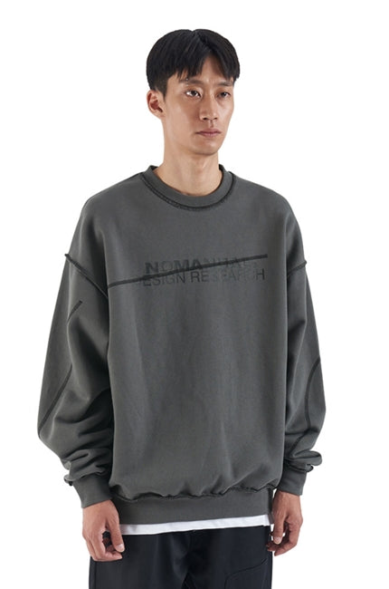 NOMANUAL(ノーマニュアル) R.D SWEATSHIRT - DARK GRAY