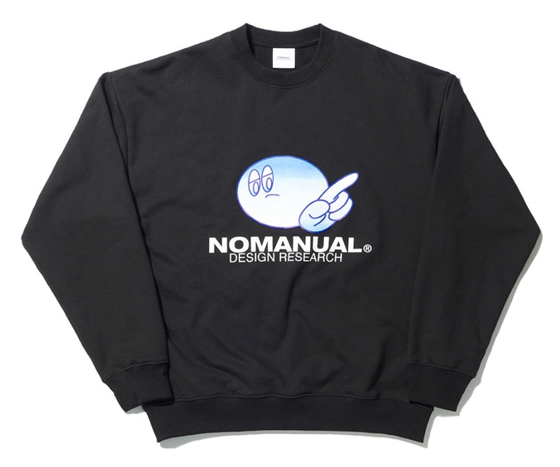 NOMANUAL(ノーマニュアル) NOPE! SWEATSHIRT - BLACK