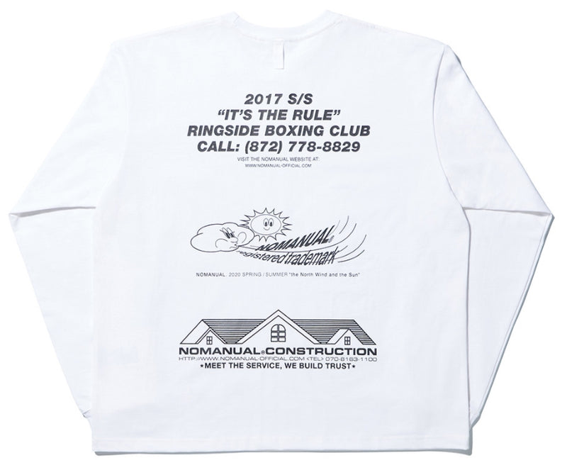 NOMANUAL(ノーマニュアル) 20FW PT LONGSLEEVE TEE