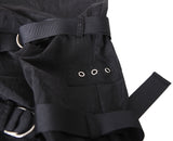 ランベルシオ(LANG VERSIO) 260 D-ring nylon metal string jogger pants BK