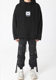 ランベルシオ(LANG VERSIO) 260 D-ring nylon metal string jogger pants BK