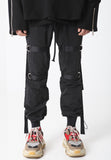 ランベルシオ(LANG VERSIO) 260 D-ring nylon metal string jogger pants BK