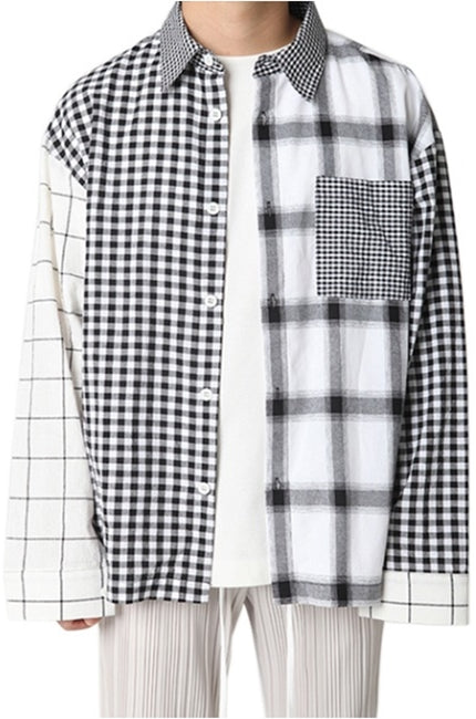 ランベルシオ(LANG VERSIO) 263 Mix check shirt