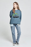 アクメドラビ(acme' de la vie) BLUE RACING CAR SWEATSHIRT BLUE GREY