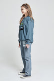 アクメドラビ(acme' de la vie) BLUE RACING CAR SWEATSHIRT BLUE GREY