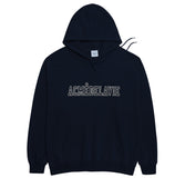 アクメドラビ(acme' de la vie)   HOTFIX PEARLS OUTLINE LOGO HOODIE NAVY