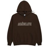 アクメドラビ(acme' de la vie)   HOTFIX PEARLS OUTLINE LOGO HOODIE BROWN