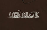 アクメドラビ(acme' de la vie)   HOTFIX PEARLS OUTLINE LOGO HOODIE BROWN