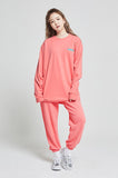 アクメドラビ(acme' de la vie) ADLV HANGUL LOGO LONG SLEEVE T-SHIRT CORAL