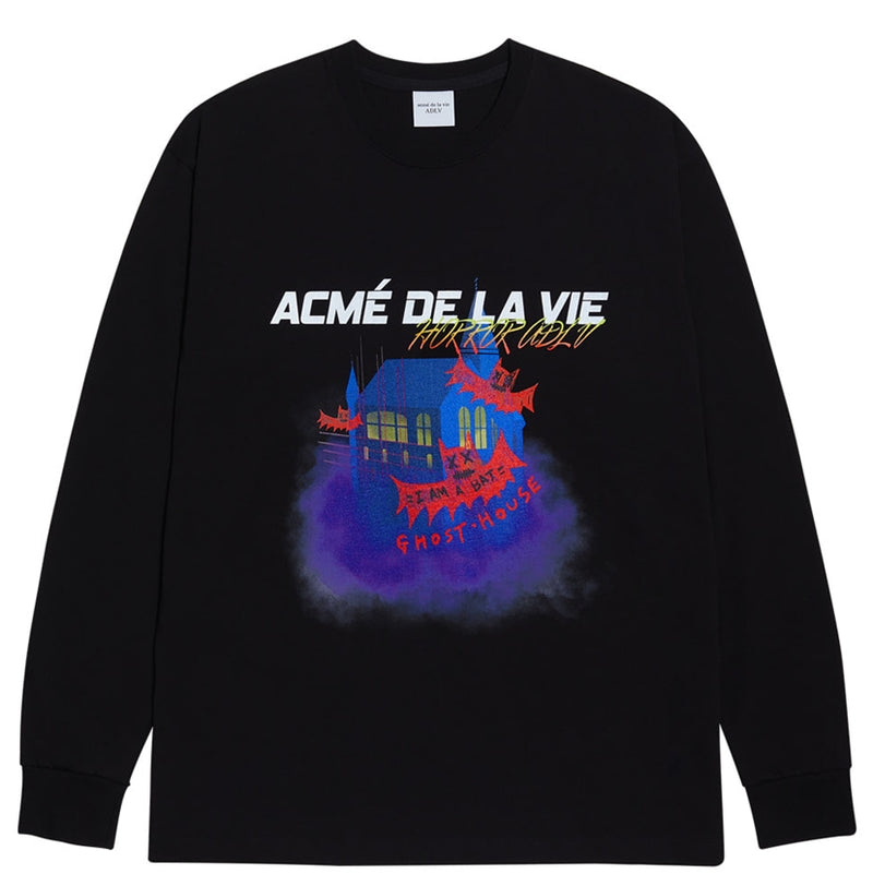 アクメドラビ(acme' de la vie) ADLV GHOST HOUSE LONG SLEEVE T-SHIRT BLACK