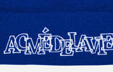 アクメドラビ(acme' de la vie) OUTLINE LOGO EMBROIDERY BEANIE BLUE