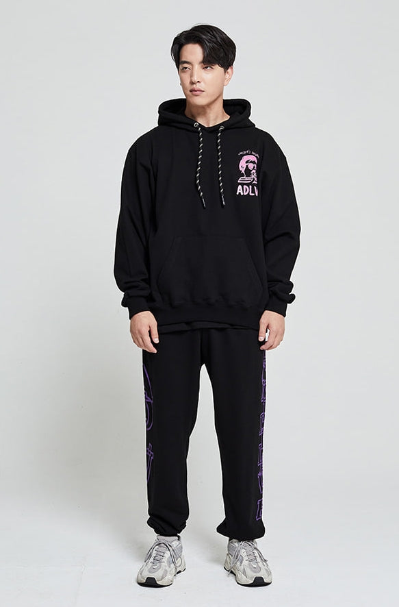 アクメドラビ(acme' de la vie)  SIDE BIG LOGO PANTS FOR MEN PURPLE