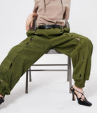 イーエスシースタジオ(ESC STUDIO)   Slit training pants (khaki)
