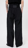 イーエスシースタジオ(ESC STUDIO)    Belted slit wide pants (black)
